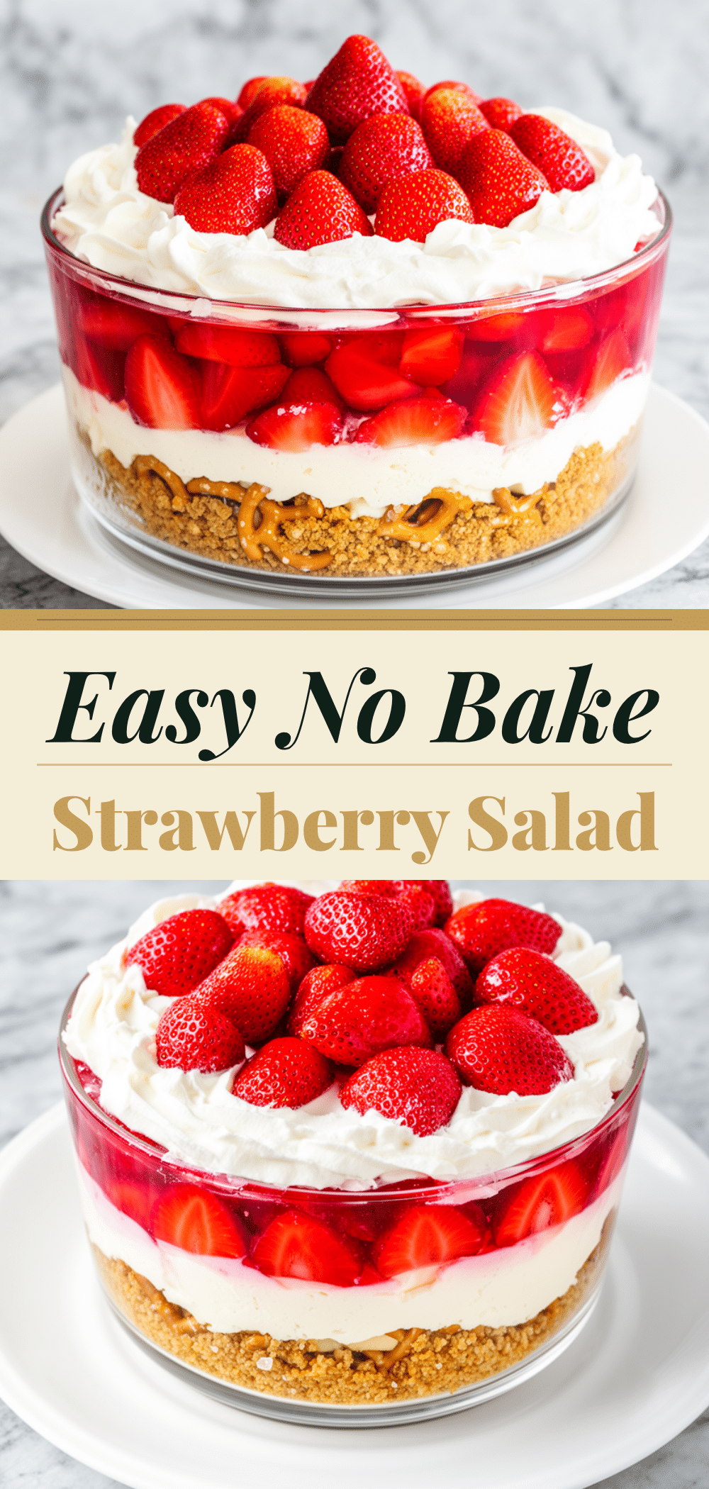 Labor Day No Bake Strawberry Pretzel Salad Easy Recipe for Busy Weeknights 5 no bake strawberry pretzel salad recipe