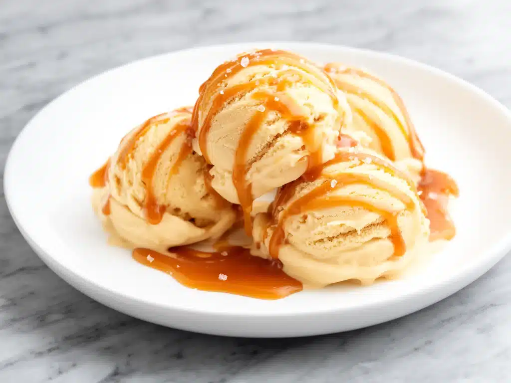 no churn salted caramel ice cream - featured image