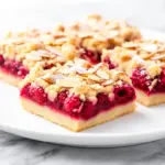 raspberry almond crumble bars - featured image