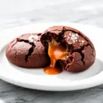 salted caramel stuffed chocolate cookies - featured image