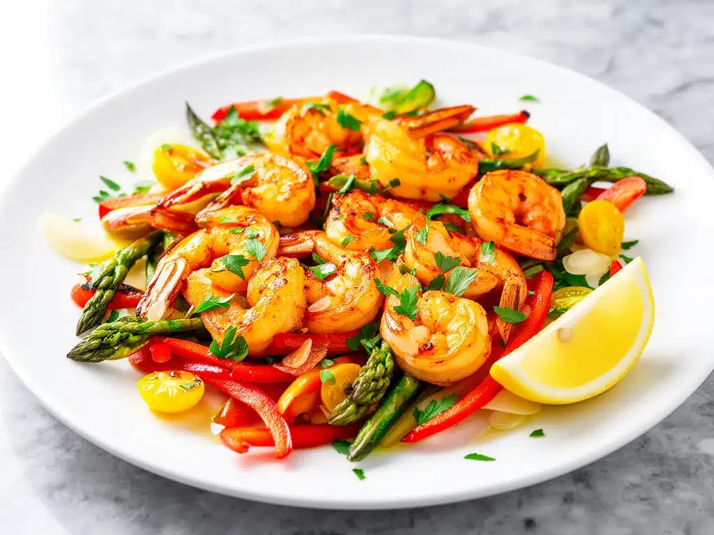 Sheet Pan Lemon Garlic Shrimp - featured image