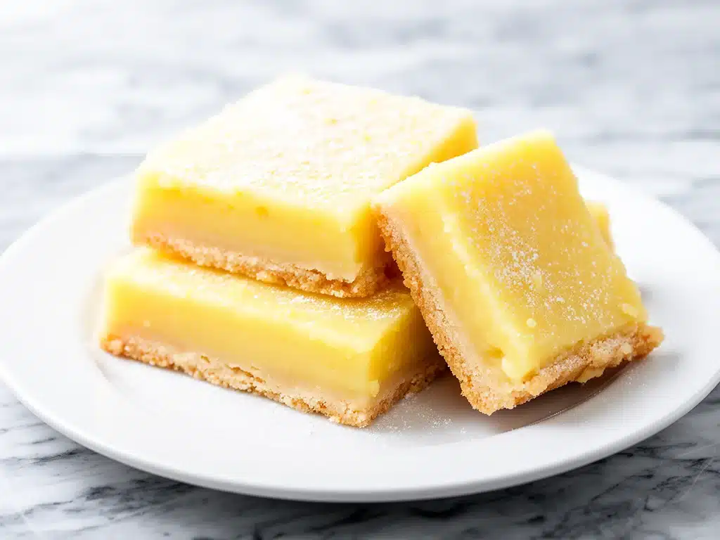 soft lemon bars recipe - featured image