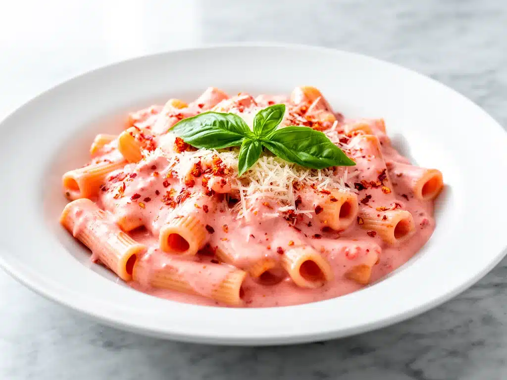 spicy rigatoni alla vodka - featured image