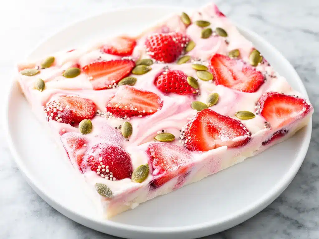strawberry yogurt bark - featured image