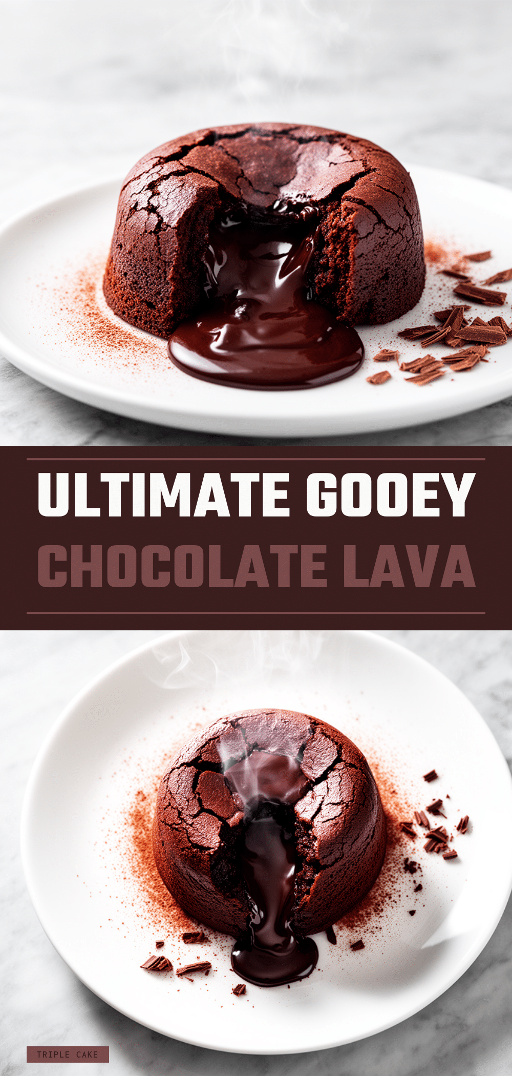 Triple Chocolate Molten Lava Cake Recipe Easy Gooey Center Dessert 5 triple chocolate molten lava cake recipe