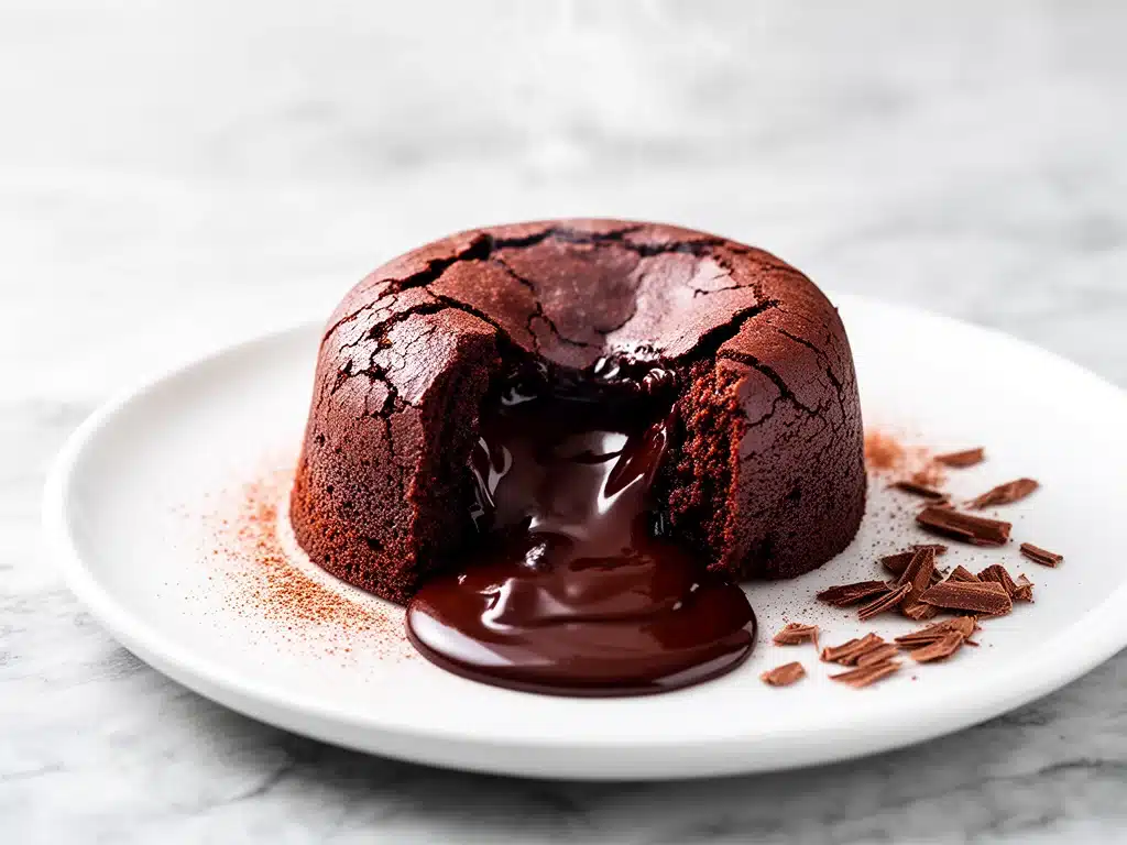 triple chocolate molten lava cake - featured image