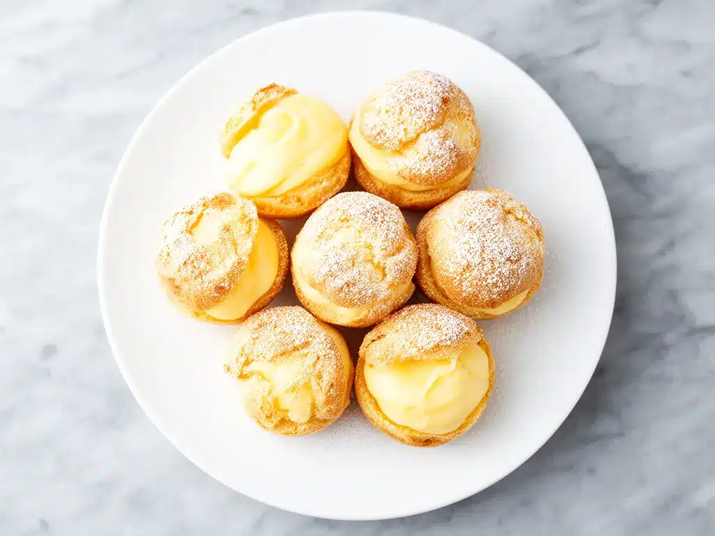 Vanilla Custard Cream Puffs Easy Recipe for Light Desserts at Home 4 vanilla custard cream puffs preparation steps