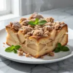 autumn apple cinnamon baked french toast casserole - featured image