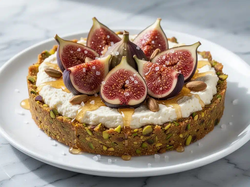 autumn fig and honey ricotta tart - featured image