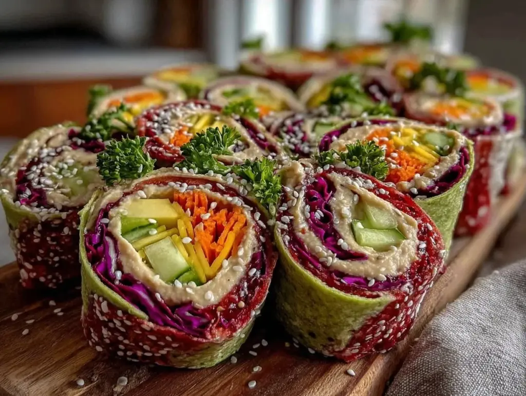 Back to School Rainbow Veggie Wraps - featured image