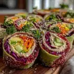 Back to School Rainbow Veggie Wraps - featured image