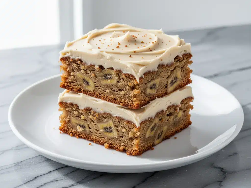 banana bread bars - featured image