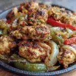budget sheet pan chicken fajitas - featured image