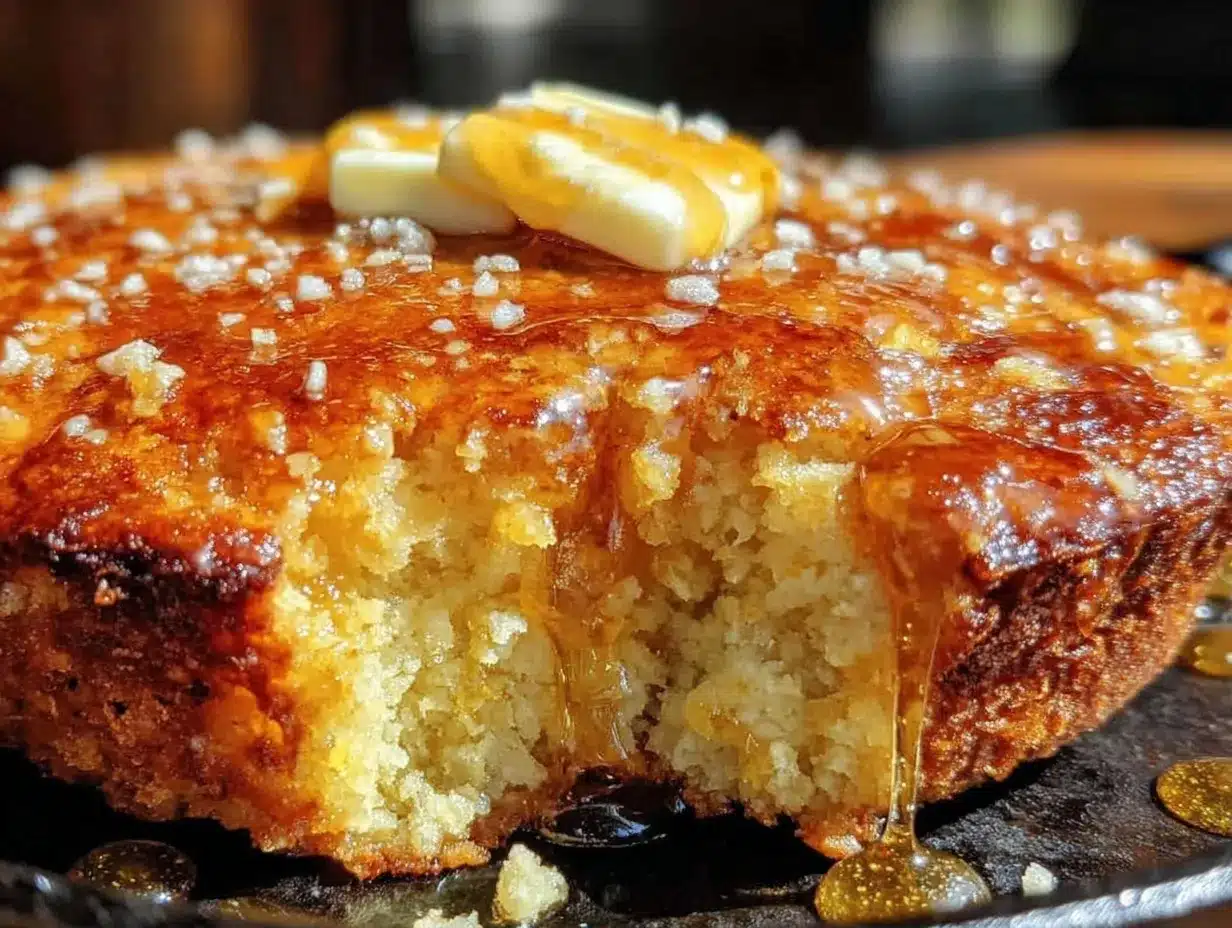 Labor Day Cast Iron Skillet Cornbread with Honey Butter: Easy & Cheap 4 cast iron skillet cornbread preparation steps