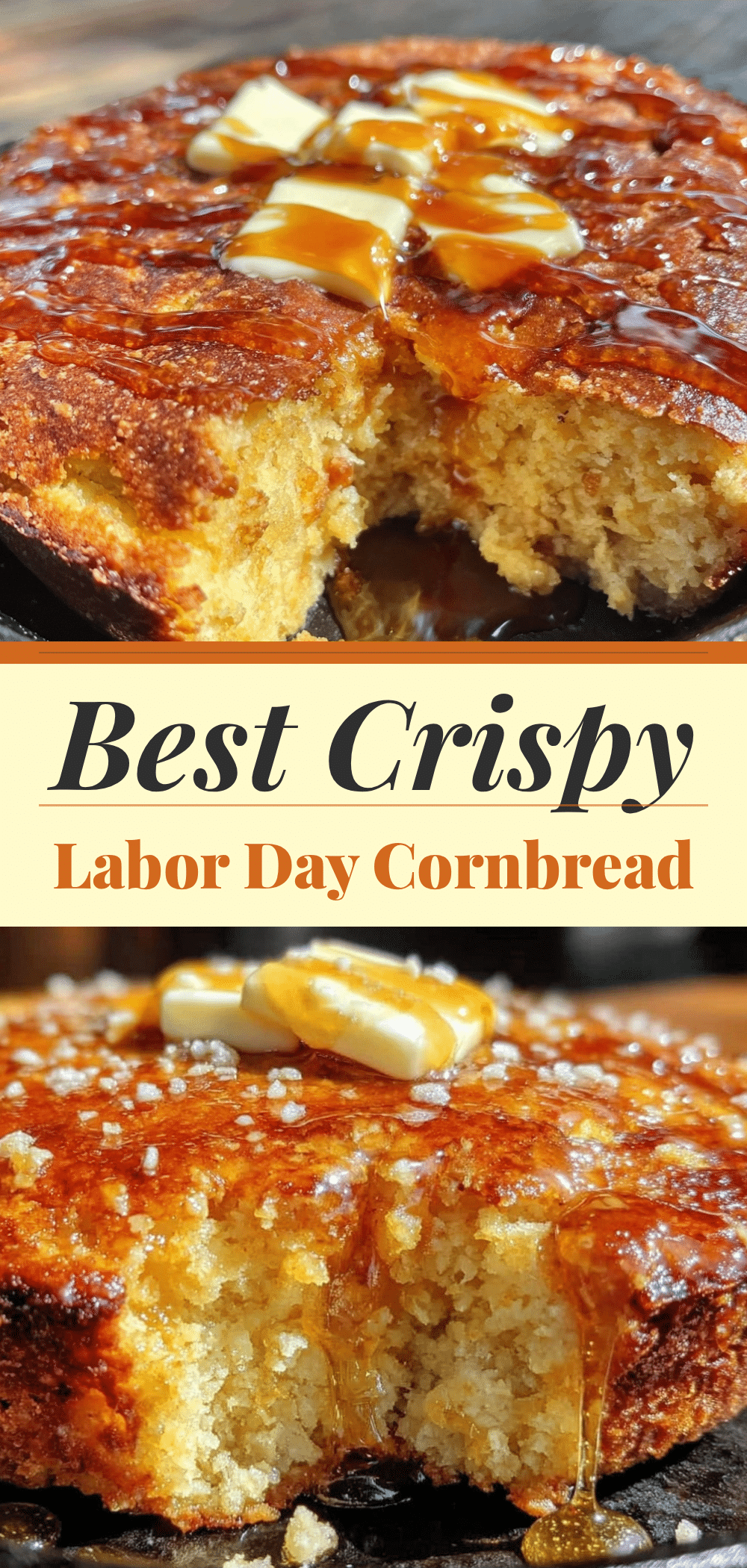 Labor Day Cast Iron Skillet Cornbread with Honey Butter: Easy & Cheap 5 cast iron skillet cornbread recipe