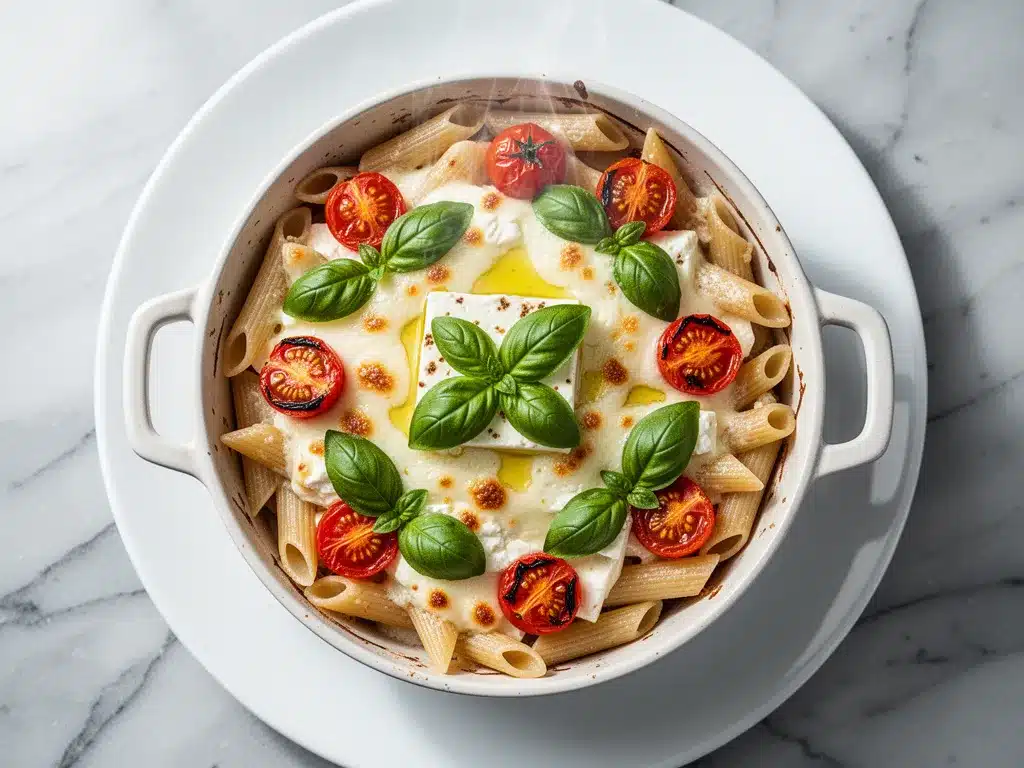Cheesy Baked Feta Pasta: Easy 30-Minute Weeknight Dinner 4 cheesy baked feta pasta preparation steps
