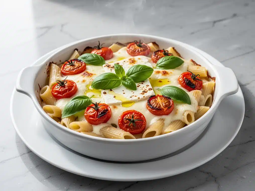 cheesy baked feta pasta - featured image