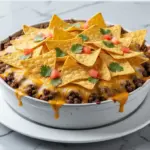 cheesy ground beef taco casserole - featured image