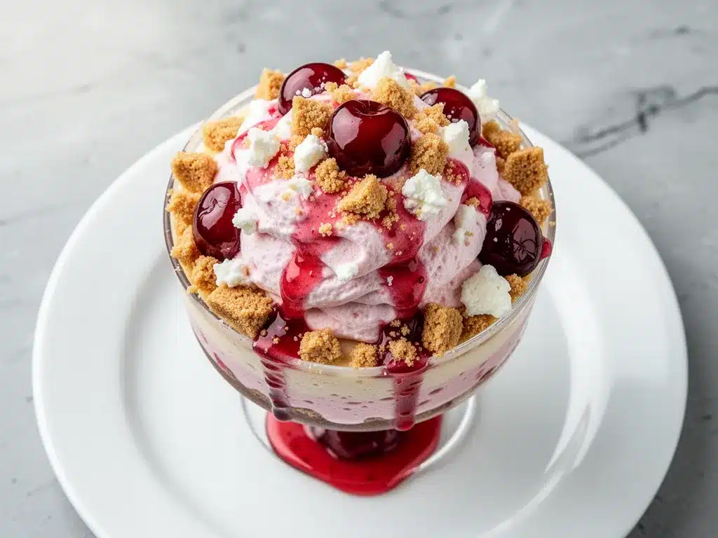 Ultra-Creamy Cherry Cheesecake Fluff Cups: 5-Ingredient Dessert 4 Cherry Cheesecake Fluff preparation steps
