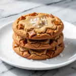 chewy brown butter toffee cookies - featured image