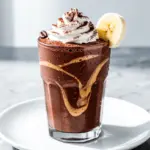 chocolate peanut butter protein smoothie - featured image