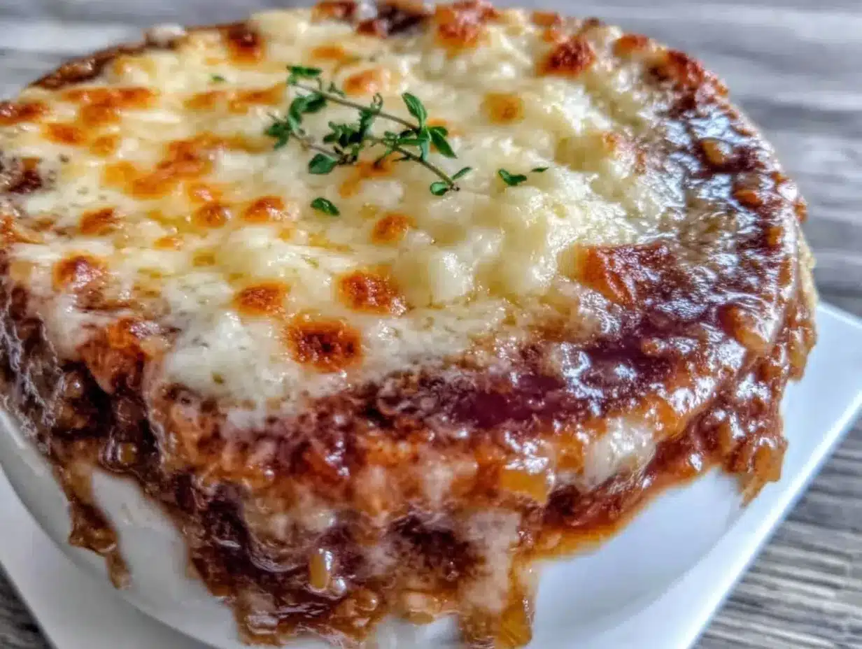 Classic French Onion Soup: 5-Ingredient Budget Meal Prep 4 classic French onion soup preparation steps
