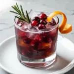 Cozy Fall Cranberry Maple Bourbon Smash - featured image