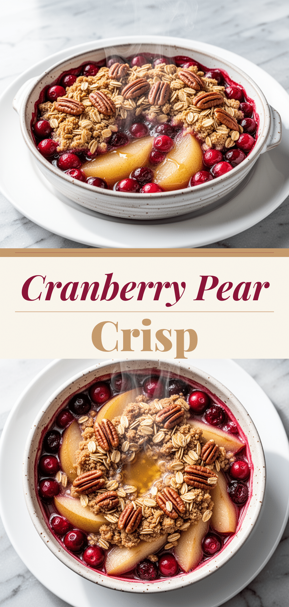 Easy Cozy Fall Cranberry Pear Crisp: Perfect Fall Dessert 5 Cozy Fall Cranberry Pear Crisp recipe
