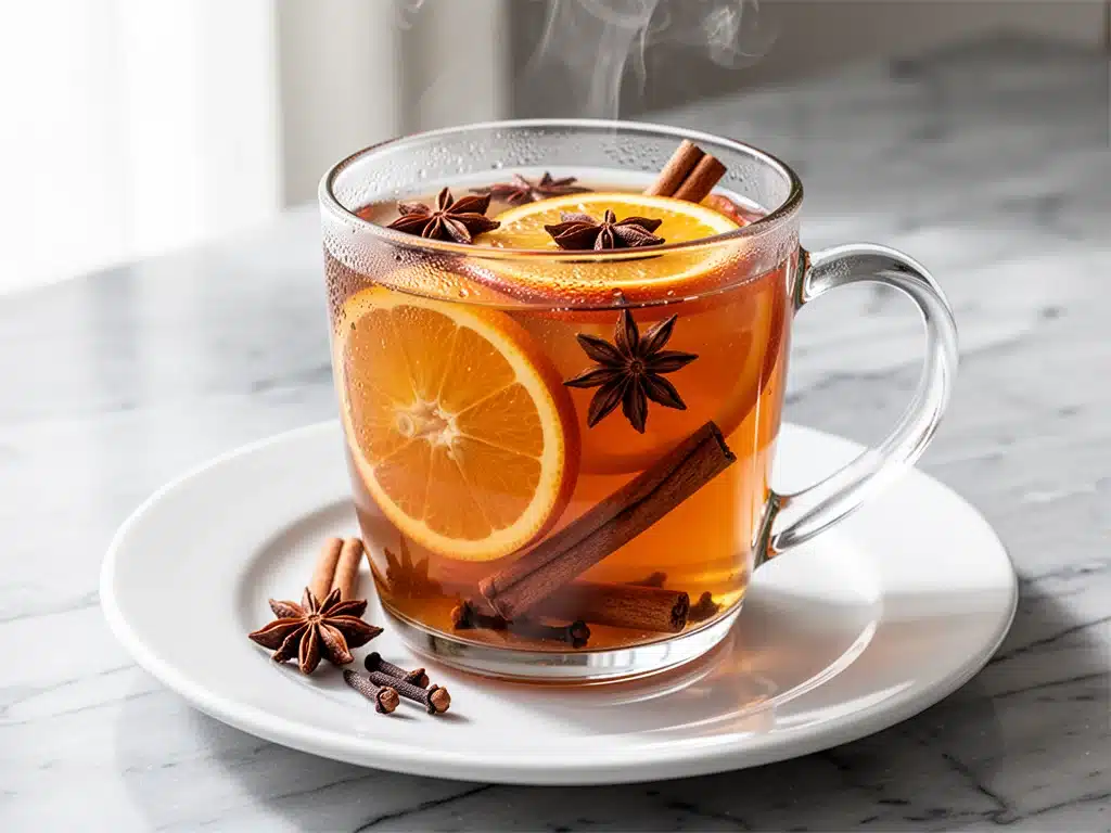 Cozy Fall Mulled Apple Cider Mocktail - featured image