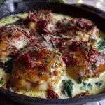 creamy tuscan garlic chicken skillet - featured image