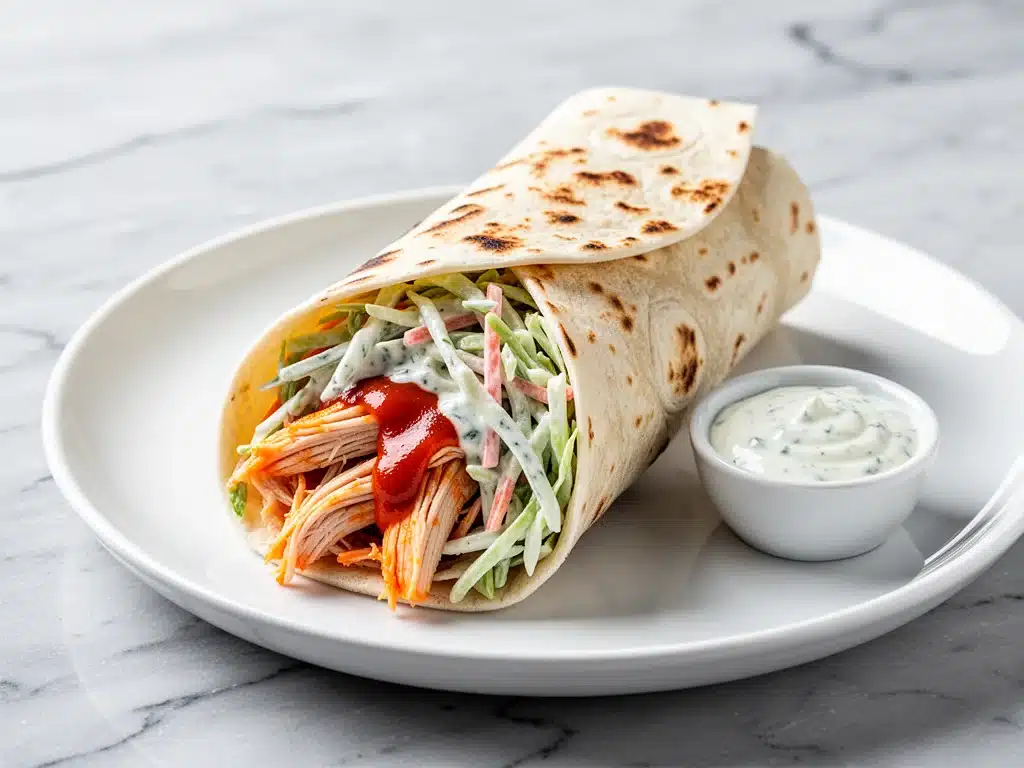 Home 3 Crispy Air Fryer Buffalo Chicken Wraps - featured image