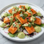 Crispy Baked Honey Sriracha Salmon Bites - featured image