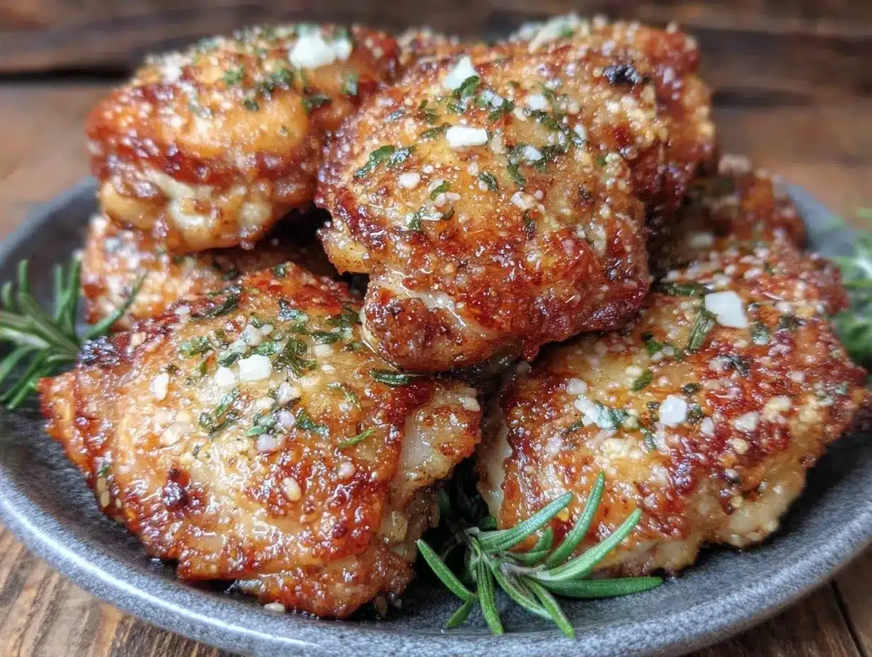 Crispy Garlic Parmesan Air Fryer Chicken Thighs: Easy Family Dinner 4 Crispy Garlic Parmesan Air Fryer Chicken Thighs preparation steps
