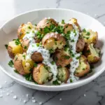 crispy smashed potato salad - featured image
