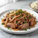crockpot apple cider pulled pork - featured image