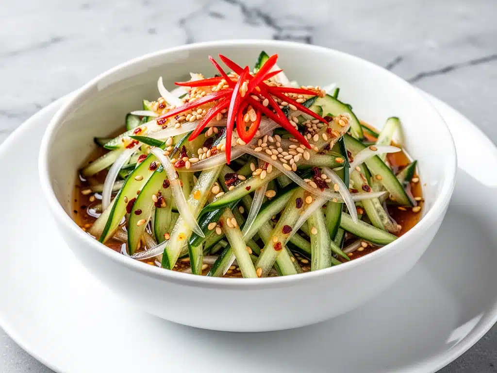 crunchy Asian cucumber salad - featured image
