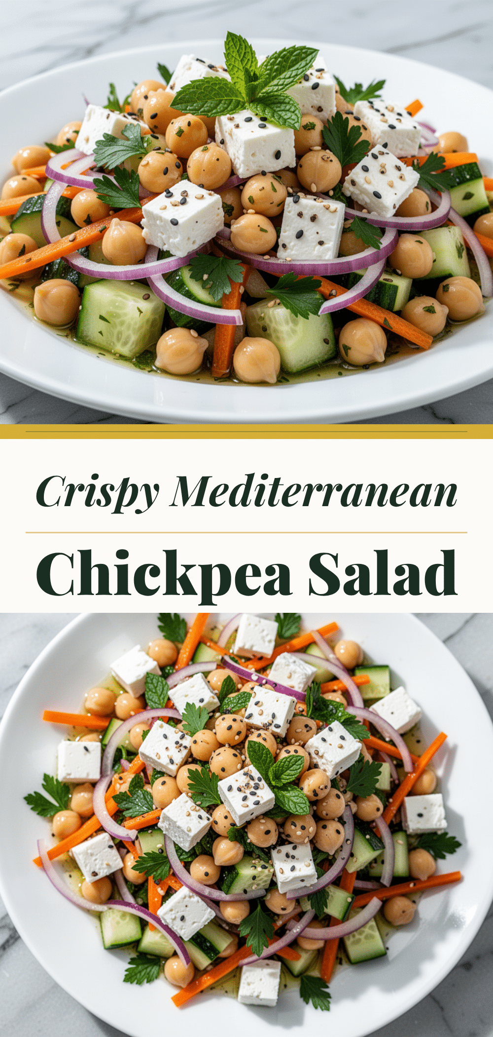Crunchy Mediterranean Chickpea Salad: Easy 15-Minute Healthy Dinner 5 crunchy Mediterranean chickpea salad recipe