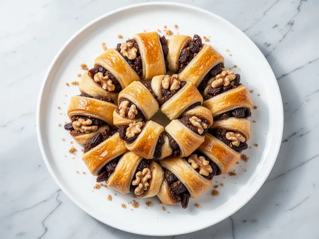 Rosh Hashanah Date and Walnut Rugelach: Easy Holiday Cookie 4 date and walnut rugelach preparation steps