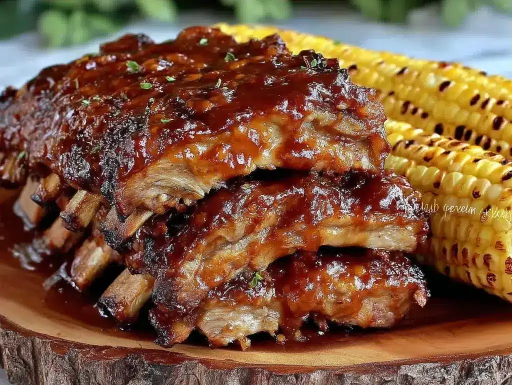 Easy Bourbon BBQ Ribs - featured image