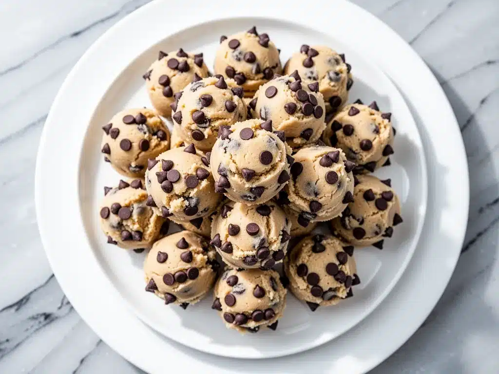 Chewy Edible Cookie Dough Bites: 5-Min Easy Recipe 4 edible cookie dough bites preparation steps