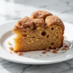 fall apple cider doughnut cake - featured image