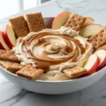fall caramel apple cheesecake dip - featured image