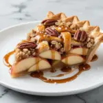 fall caramel apple crumble pie - featured image