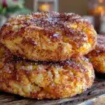 fall caramel apple snickerdoodle cookies - featured image