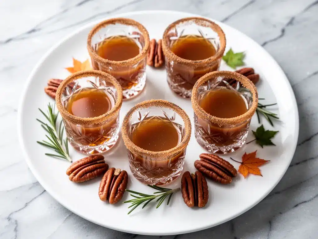 Fall Caramel Pecan Whiskey Shots: Easy Holiday Party Recipe 4 fall caramel pecan whiskey shots preparation steps