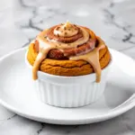 fall pumpkin cinnamon roll cookie cups - featured image