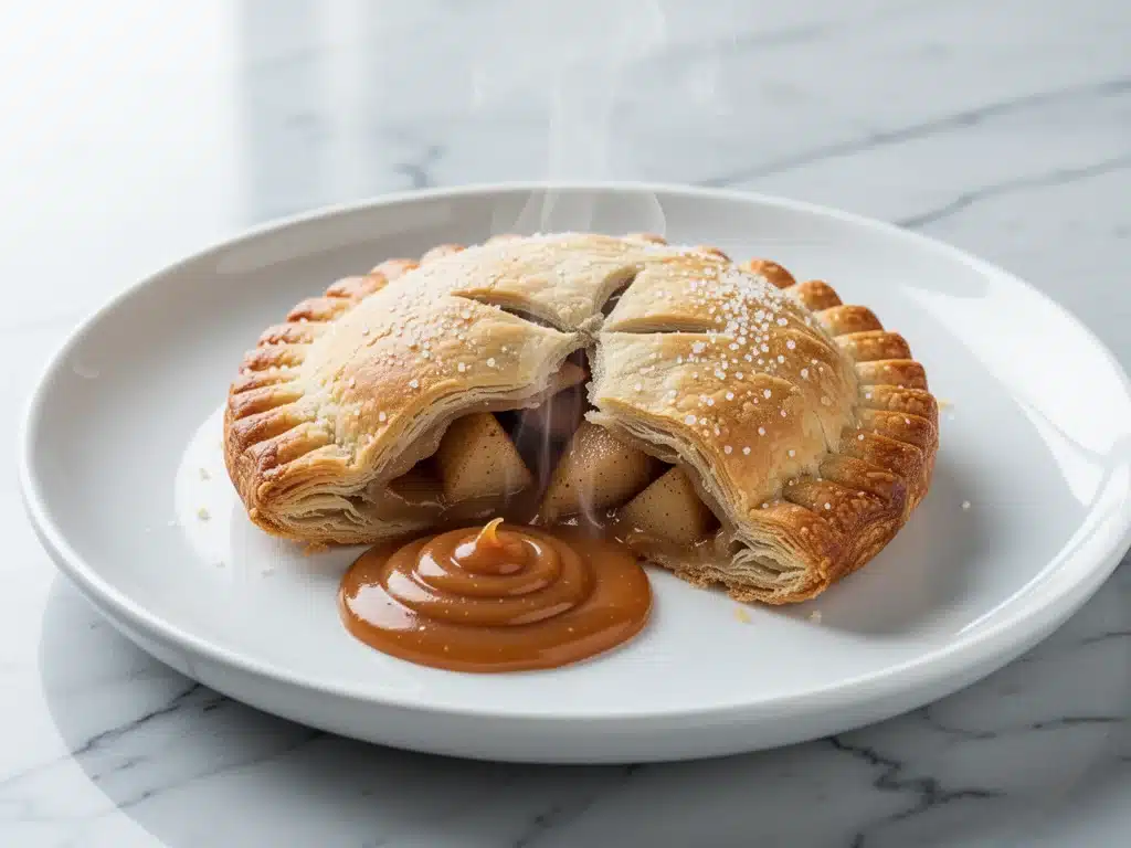 fall salted caramel apple hand pies - featured image
