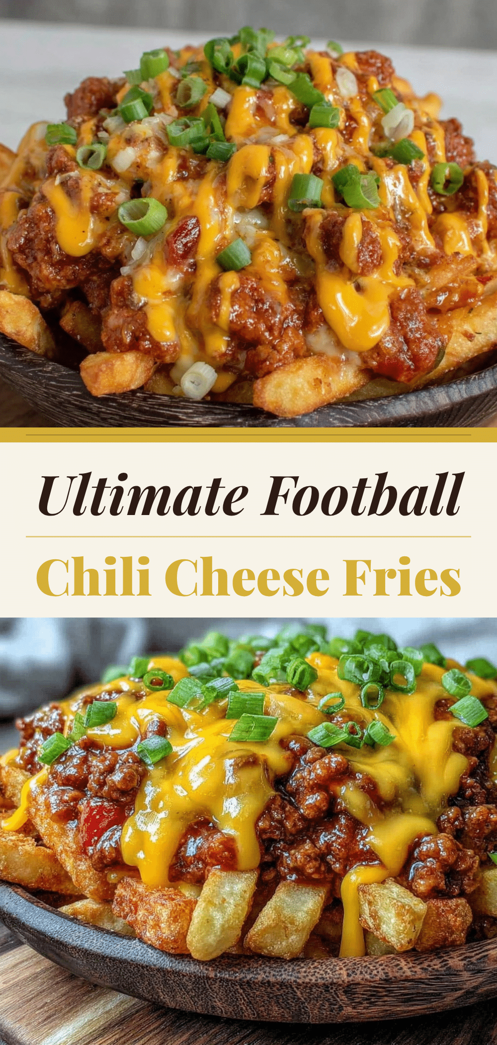 Football Party Chili Cheese Fries with Green Onion: Easy Budget Game Day Snack 5 Football Party Chili Cheese Fries with Green Onion recipe