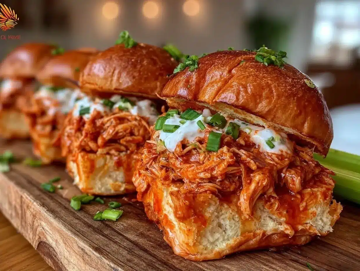 Football Sunday Slow Cooker Buffalo Chicken Sliders 4 football Sunday slow cooker buffalo chicken sliders preparation steps