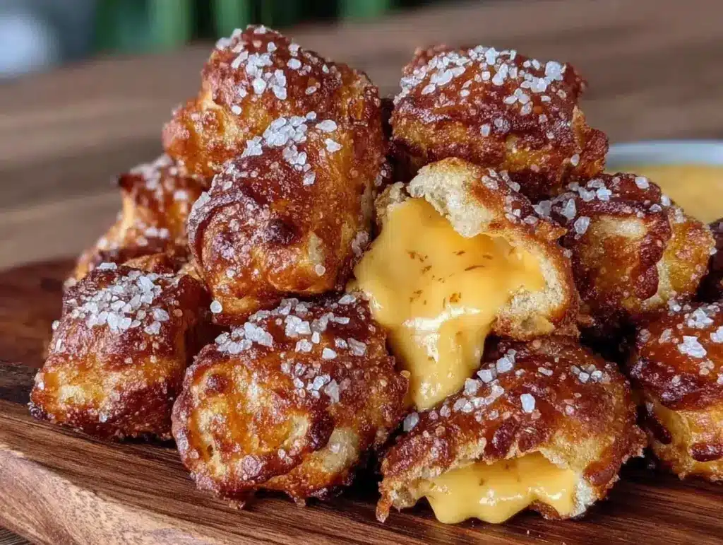 Football Sunday Smoked Beer Cheese Pretzel Bites - featured image